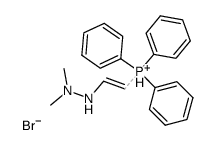 (2-(2,2-dimethylhydrazinyl)vinyl)triphenylphosphonium bromide Structure