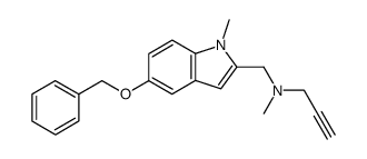 N-methyl-N-(2-propynyl)-2-(5-benzyloxy-1-methylindolyl)methylamine structure