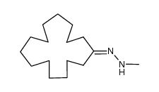 1-cyclopentadecylidene-2-methylhydrazine结构式