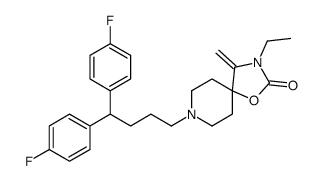 8-[4,4-bis(4-fluorophenyl)butyl]-3-ethyl-4-methylidene-1-oxa-3,8-diazaspiro[4.5]decan-2-one结构式