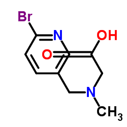 N-[(6-Bromo-3-pyridinyl)methyl]-N-methylglycine结构式