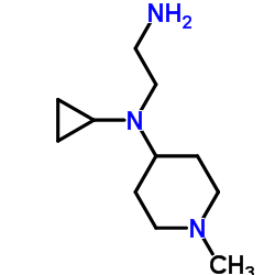 N-Cyclopropyl-N-(1-methyl-4-piperidinyl)-1,2-ethanediamine结构式