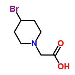 (4-Bromo-1-piperidinyl)acetic acid Structure