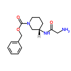 Benzyl (3S)-3-(glycylamino)-1-piperidinecarboxylate Structure