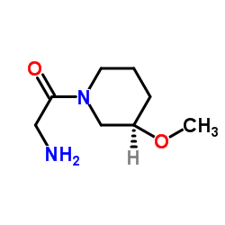 2-Amino-1-[(3R)-3-methoxy-1-piperidinyl]ethanone Structure