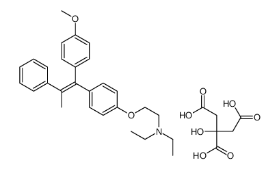 N,N-diethyl-2-[4-[(Z)-1-(4-methoxyphenyl)-2-phenylprop-1-enyl]phenoxy]ethanamine,2-hydroxypropane-1,2,3-tricarboxylic acid Structure