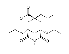 (1R,5S,7S)-3-Methyl-2,4-dioxo-1,5,7-tripropyl-3-aza-bicyclo[3.3.1]nonane-7-carbonyl chloride结构式