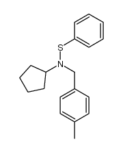 N-(benzenesulfenyl)-N-(p-methylbenzyl)cyclopentylamine结构式