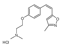 N,N-dimethyl-2-[4-[(E)-2-(3-methyloxazol-5-yl)ethenyl]phenoxy]ethanami ne hydrochloride structure