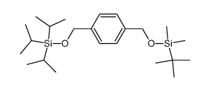 4-((tert-butyldimethylsiloxy)methyl)((triisopropylsiloxy)methyl)benzene Structure