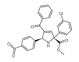 methyl 4-benzoyl-2-(3-chlorophenyl)-5-(4-nitrophenyl)-2,5-dihydro-1H-pyrrole-2-carboxylate结构式