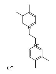mono(1,1'-(ethane-1,2-diyl)bis(3,4-dimethylpyridin-1-ium)) monobromide结构式