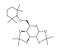 1,2:3,4-di-O-isopropylidene-6-O-(2,2,6,6-tetramethyl-1-piperidinyl)-α-D-galactopyranose结构式