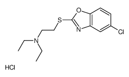 2-[(5-chloro-1,3-benzoxazol-2-yl)sulfanyl]ethyl-diethylazanium,chloride结构式