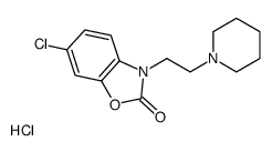 6-chloro-3-(2-piperidin-1-ium-1-ylethyl)-1,3-benzoxazol-2-one,chloride Structure