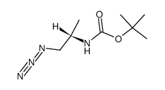 1-azido-(S)-2-(N-tert-butoxycarbonyl)aminopropane结构式