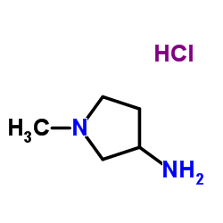 1-Methyl-3-pyrrolidinamine hydrochloride (1:1)结构式