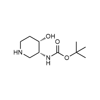 tert-Butyl ((3R,4S)-4-hydroxypiperidin-3-yl)carbamate structure