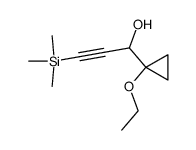 Cyclopropanemethanol, 1-ethoxy-alpha-[(trimethylsilyl)ethynyl]- (9CI) Structure