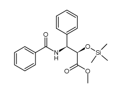 (2R,3S)-methyl 3-benzamido-3-phenyl-2-((trimethylsilyl)oxy)propanoate Structure