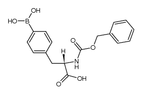 N-benzyloxycarbonyl-4-borono-L-phenylalanine结构式