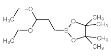 2-(3,3-二乙氧基丙基)-4,4,5,5-四甲基-1,3,2-二氧硼烷结构式