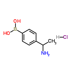 (4-(1-aminoethyl)phenyl)boronic acid hydrochloride Structure