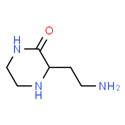 Piperazinone, 3-(2-aminoethyl)- (9CI) Structure