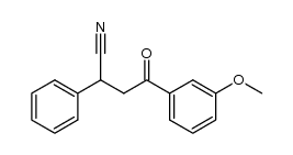 2-Phenyl-4-(3-methoxyphenyl)-4-ketobutyronitril结构式