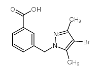 3-(4-溴-3,5-二甲基吡唑-1-甲基)-苯甲酸结构式