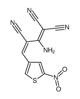 2-Amino-4-(5-nitro-3-thienyl)-1,3-butadiene-1,1,3-tricarbonitrile结构式