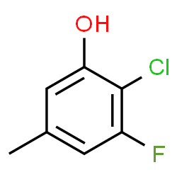 2-Chloro-3-fluoro-5-methylphenol结构式