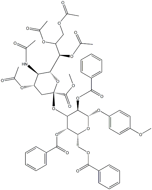 neu5ac[1me,4789ac]α(2-3)gal[246bz]-β-mp结构式