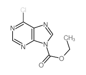 ethyl 6-chloropurine-9-carboxylate结构式
