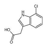 2-(7-氯-1H-吲哚-3-基)乙酸结构式