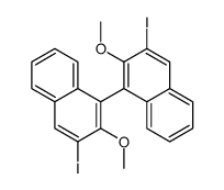 3-iodo-1-(3-iodo-2-methoxynaphthalen-1-yl)-2-methoxynaphthalene结构式