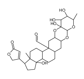 3β,2α-[[(2S,3S,4R,5S,6R)-Tetrahydro-3,4,5-trihydroxy-6-methyl-2H-pyran-2,3-diyl]bisoxy]-14-hydroxy-19-oxo-5α-card-20(22)-enolide structure