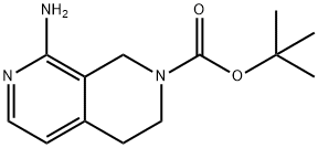 8-氨基-3,4-二氢-2,7-萘啶-2(1H)-羧酸叔丁酯结构式