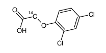 2,4-dichlorophenoxy acetic acid, [methylene-14c]结构式