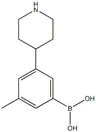 3-Methyl-5-(piperidin-4-yl)phenylboronic acid structure