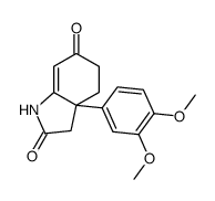 3a-(3,4-dimethoxyphenyl)-1,3,4,5-tetrahydroindole-2,6-dione Structure