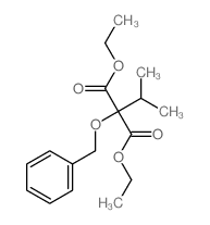 Propanedioic acid,2-(1-methylethyl)-2-(phenylmethoxy)-, 1,3-diethyl ester Structure