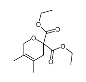 3,6-Dihydro-4,5-dimethyl-2H-pyran-2,2-dicarboxylic acid diethyl ester Structure
