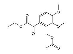 ethyl (2-acetoxymethyl-3,4-dimethoxyphenyl)glyoxylate Structure