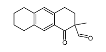 2-methyl-1-oxo-1,2,3,4,5,6,7,8-octahydroanthracene-2-carbaldehyde结构式