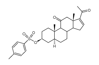 3β-Toluol-p-sulfonyloxy-5α-pregn-16-en-11,20-dion结构式