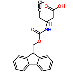 (R)-3-((((9H-芴-9-基)甲氧基)羰基)氨基)己-5-炔酸结构式