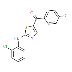 [2-(2-CHLOROANILINO)-1,3-THIAZOL-5-YL](4-CHLOROPHENYL)METHANONE结构式