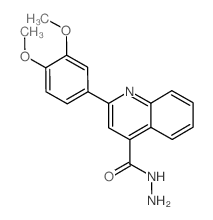 2-(3,4-DIMETHOXYPHENYL)QUINOLINE-4-CARBOXYLICACIDHYDRAZIDE结构式