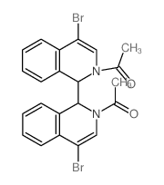 1-[1-(2-acetyl-4-bromo-1H-isoquinolin-1-yl)-4-bromo-1H-isoquinolin-2-yl]ethanone结构式